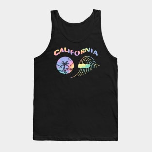 California Retro Tie Dye Beach Aesthetic Tank Top